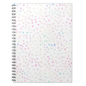 Elegante Iridiserende Glitter Stippen Wit Design Notitieboek (Voorkant)
