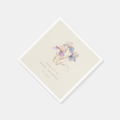 Elegante Iris Baby Shower Servet (Hoek)
