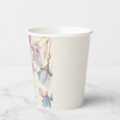 Elegante iris bloemenbruiloft papieren bekers (Links)