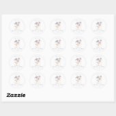 Elegante Iris Bruidsdouche Ronde Sticker (Vel)