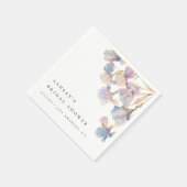 Elegante Iris Bruiloftsborrel Servet (Hoek)