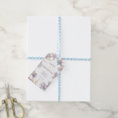 Elegante Iris Bruiloftsontbijt Thee Cadeaulabel (Met Touw)