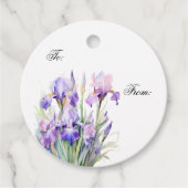 Elegante Iris Garden Gift Label (Voorkant)