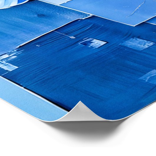 Elegante iris in moderne Abstracte stijl Poster (Hoek)