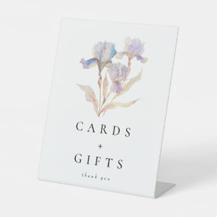 Elegante Iris Kaarten en geschenken Reclamebord Met Voetstuk