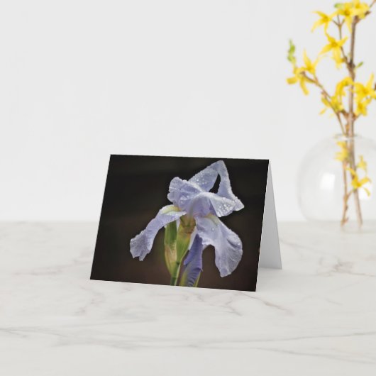 Elegante Iris Note Kaart (Gele Bloem)