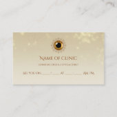 Elegante Iris Optometrist Golden Eye Afspraak Afsprakenkaartje (Voorkant)