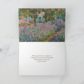 Elegante Iris Rouwkaart Sterkte Met Je Gecondoleer Kaart (Binnen)