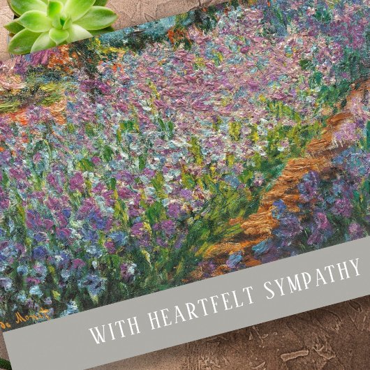 Elegante Iris Rouwkaart Sterkte Met Je Gecondoleer Kaart