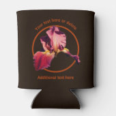 Elegante irisbloem gepersonaliseerd blikjeskoeler (Achterkant)