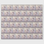 Elegante irisbloem met gouden ets cadeaupapier (Vlak)