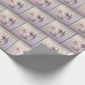 Elegante irisbloem met gouden ets cadeaupapier (Hoek)