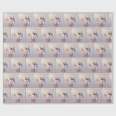 Elegante irisbloem met gouden ets cadeaupapier (Vlak)