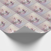 Elegante irisbloem met gouden ets cadeaupapier (Hoek)