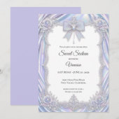 Elegante iriserende boog Sweet 16 Kaart (Voorkant / Achterkant)