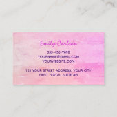 Elegante iriserende eenhoorn faux glitter druppels visitekaartje (Achterkant)