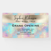 Elegante iriserende en parel folie Business Sign Spandoek (Horizontaal)