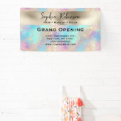 Elegante iriserende en parel folie Business Sign Spandoek (Insitu)