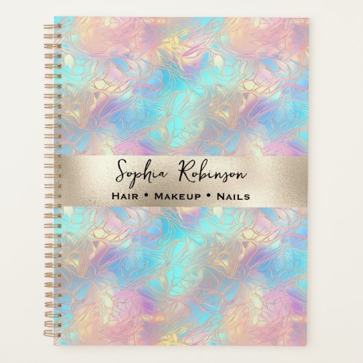 Elegante iriserende en parel Folie Planner (Voorkant)