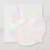 Elegante iriserende faux holografisch modern save the date (Achterkant)