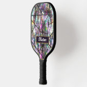 Elegante iriserende meisjesachtige glitter glamour pickleball paddle (Links)