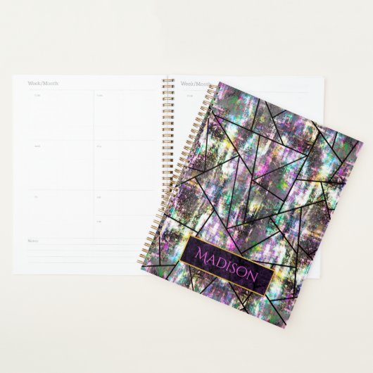 Elegante iriserende meisjesachtige glitter planner (Display)