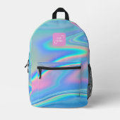 Elegante iriserende moderne Logo Corporate Bedrukte Rugzak (Voorkant)