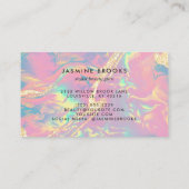 Elegante iriserende opaal goud glitters visitekaartje (Achterkant)