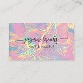 Elegante iriserende opaal goud glitters visitekaartje (Voorkant)