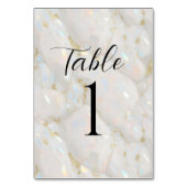 Elegante iriserende opal edelsteen marmeren chic kaart (Achterkant)