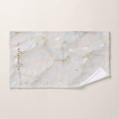 Elegante iriserende Opal Gemstone Marble Chic Bad Handdoek (Handdoek)