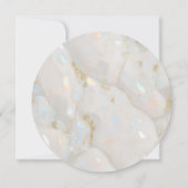 Elegante iriserende Opal Gemstone Marble Modern Save The Date (Achterkant)