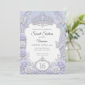 Elegante iriserende vlinders Sweet 16 Kaart (Staand voorkant)