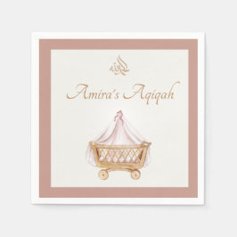 Elegante islamitische Aqiqah-babymeisjesdoek Servet