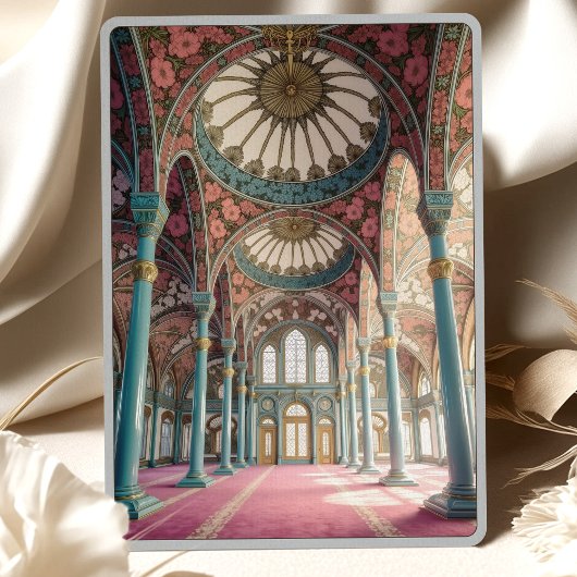 Elegante islamitische bruiloft Bloemen Plafond Kun Kaart