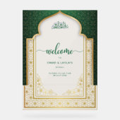 Elegante islamitische bruiloft welkom acryl bord (Voorkant)