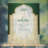 Elegante islamitische bruiloft welkom acryl bord (Neutraal)