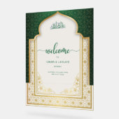 Elegante islamitische bruiloft welkom acryl bord (Hoek)