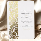 Elegante Islamitische Folie Beige Ivoren bruiloft Folie Uitnodiging