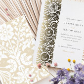 Elegante Islamitische Folie Beige Ivoren bruiloft Folie Uitnodiging