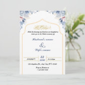 Elegante islamitische huwelijksuitnodiging Kaarten (Staand voorkant)