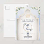 Elegante islamitische huwelijksuitnodiging Moslim Briefkaart (Voorkant / Achterkant)