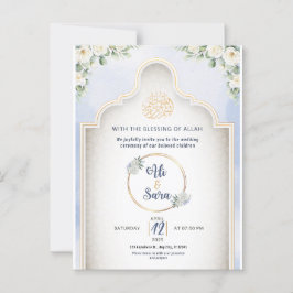 Elegante islamitische huwelijksuitnodiging Moslim Briefkaart