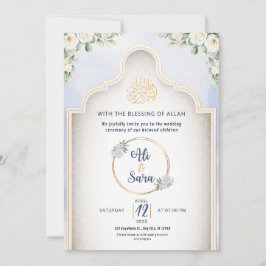 Elegante islamitische huwelijksuitnodiging Moslim Kaart