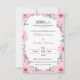 Elegante islamitische Nikkah-huwelijksuitnodiging Kaart