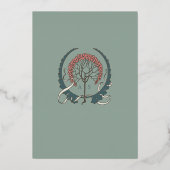 Elegante Islamitische Ruby & Smaragd Moslim Bruilo Folie Uitnodiging (Achterkant)