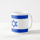Elegante  Israëlische vlag Koffiemok (Voorkant rechts)