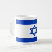Elegante  Israëlische vlag Koffiemok (Voorkant links)