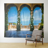 Elegante Italia Trouwbogen Fotohokje Achtergrond Wandkleed (In Situ (horizontaal))