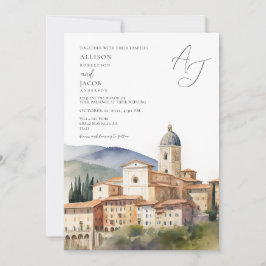 Elegante Italiaanse bestemming bruiloft Kaart